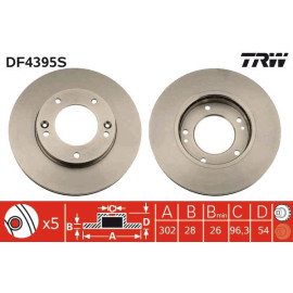 94 481 007 Bremsscheibe VA DF4395S