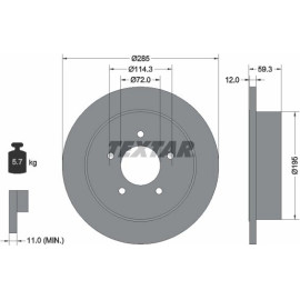 Textar Bremsscheibe 92194003 Textar Bremsscheibe 92194003