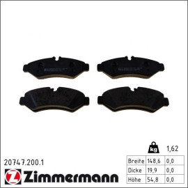 ZIMMERMANN Bremsbeläge 20747.200.1