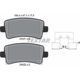 Bremsbelagsatz Opel T. Insignia 08- 1,6-2,0/Cdti 2442101