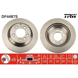 Bremsscheibe HA DF4487S Bremsscheibe HA DF4487S
