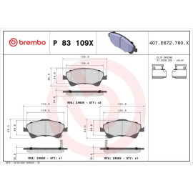 BREMBO Bremsklötze VA P 83 109X