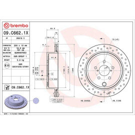 BREMBO Bremsscheibe XTRA HA 09.C662.1X BREMBO Bremsscheibe XTRA HA 09.C662.1X
