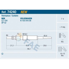 FAE Glühkerze 74240