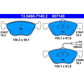 Bremsbelagsatz Alfa S. 147/156/Gt 97-10 13.0460-7140.2