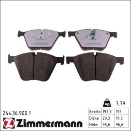 ZIMMERMANN Bremsbeläge 24436.900.1