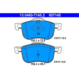 Bremsbelagsatz Volvo P. S60/S80/V70/Xc70 2,0-3,0 98-10 13.0460-7145.2