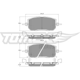 TOMEX brakes Bremsbelagsatz, Scheibenbremse TX 60-28