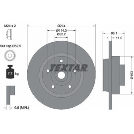 Bremsscheibe Renault T. Grand Scenic 09- Set Mit Abs-Lager 92232603 Bremsscheibe Renault T. Grand Scenic 09- Set Mit Abs-Lager 92232603
