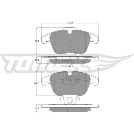 TOMEX brakes Bremsbelagsatz, Scheibenbremse TX 14-47