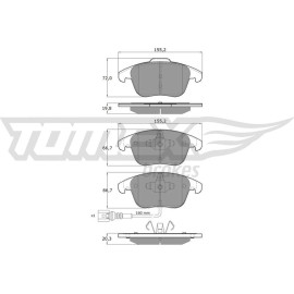 TOMEX brakes Bremsbelagsatz, Scheibenbremse TX 15-82