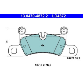 Bremsbelagsatz Vw T. Touareg 3.0-4.2 Tdi 10- Keramik 13.0470-4872.2