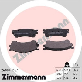 ZIMMERMANN Bremsbeläge 24004.165.1 ZIMMERMANN Bremsbeläge 24004.165.1