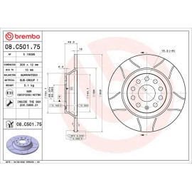 BREMBO Bremsscheibe XTRA HA 08.C501.75 BREMBO Bremsscheibe XTRA HA 08.C501.75