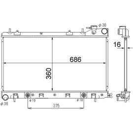 Kühler, Motorkühlung CR 1874 000S