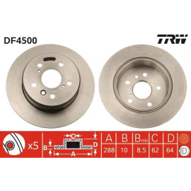 TRW Bremsscheibe Toyota Camry DF4500 TRW Bremsscheibe Toyota Camry DF4500