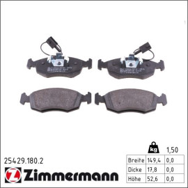 ZIMMERMANN Bremsbeläge 25429.180.2