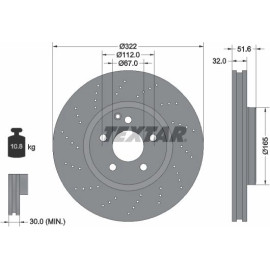 Bremsscheibe Db P. Cls C218 11 92277705 Bremsscheibe Db P. Cls C218 11 92277705