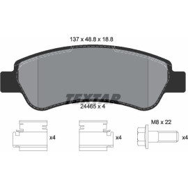 Bremsbelagsatz Peugeot T. Boxer 06-/Jumper/Ducato 06- Ohne Sensoren 2446501