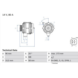 Lichtmaschine 0 986 082 040
