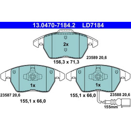 Bremsbelagsatz Vw P. Caddy/Eos/Golf/Jetta/Passat/Polo 03- Keramik 13.0470-7184.2