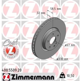 ZIMMERMANN Bremsscheibe 400.5509.20