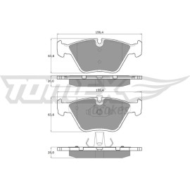 TOMEX brakes Bremsbelagsatz, Scheibenbremse TX 13-20
