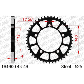 AFAM Kettenrad STAHL 164600-44
