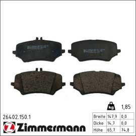 ZIMMERMANN Bremsbelagsatz, Scheibenbremse 26402.150.1