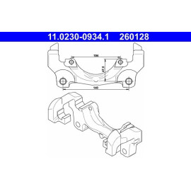 ATE Halter, Bremssattel 11.0230-0934.1 ATE Halter, Bremssattel 11.0230-0934.1
