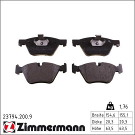 ZIMMERMANN Bremsbeläge 23794.200.9