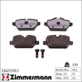 ZIMMERMANN Bremsbeläge 23623.970.1