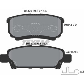 Bremsbelagsatz Mitsubishi T. Outlander 03-/Lancer 08-/Jeep 2401401