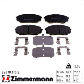 ZIMMERMANN Bremsbeläge 22378.170.2