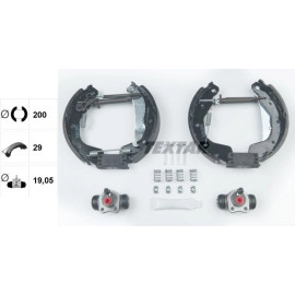 Satz Bremsbacken Opel Corsa C 1.0, 1.2, 1.4 09.00-, 1.3Cdti 06.03 84058100