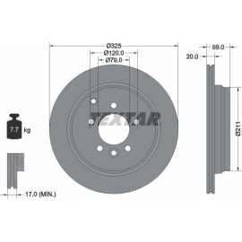 Bremsscheibe Land Rover T. Discovery 04- 325X20/Range 04 92147603 Bremsscheibe Land Rover T. Discovery 04- 325X20/Range 04 92147603
