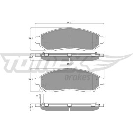 TOMEX brakes Bremsbelagsatz, Scheibenbremse TX 15-28