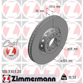 ZIMMERMANN Bremsscheibe 100.3303.20