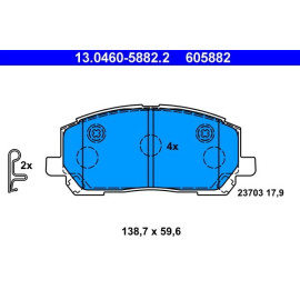 ATE Bremsbelagsatz 13.0460-5882.2 ATE Bremsbelagsatz 13.0460-5882.2