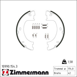 ZIMMERMANN Bremsbacken 10990.154.3