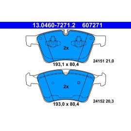 Bremsbelagsatz Db P. X164 Gl 4-Matic 06-12 13.0460-7271.2