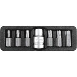 Bitsatz Torx Security T25-T55 7Tlg. Metallkasten YT-0416