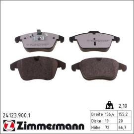 ZIMMERMANN Bremsbeläge 24123.900.1