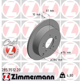 Zimmermann Bremsscheibe 285.3512.20 Zimmermann Bremsscheibe 285.3512.20