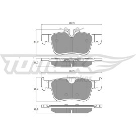 TOMEX brakes Bremsbelagsatz, Scheibenbremse TX 18-87
