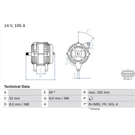 Lichtmaschine 0 986 081 090