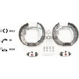Satz Bremsbacken Citroen/Peugeot/Renault Saxo,Xsara,Zx,106,203,306,Clio,Laguna,Twingo 93 84061801