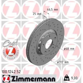 12 481 030 Sport Bremsscheibe VA Sport 100.1242.52 12 481 030 Sport Bremsscheibe VA Sport 100.1242.52
