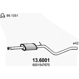 Mittelschalldämpfer 13.6001