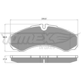 TOMEX brakes Bremsbelagsatz, Scheibenbremse TX 11-11